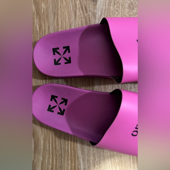 Off-White Fucshia/pink slides size 39/womens 9 - Picture 4 of 10
